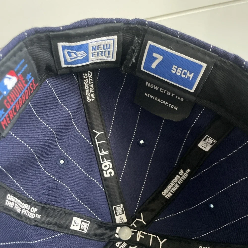 New Era 59Fifty MLB Washington Nationals DC Baseball Hat Hickory Stripes 7‎